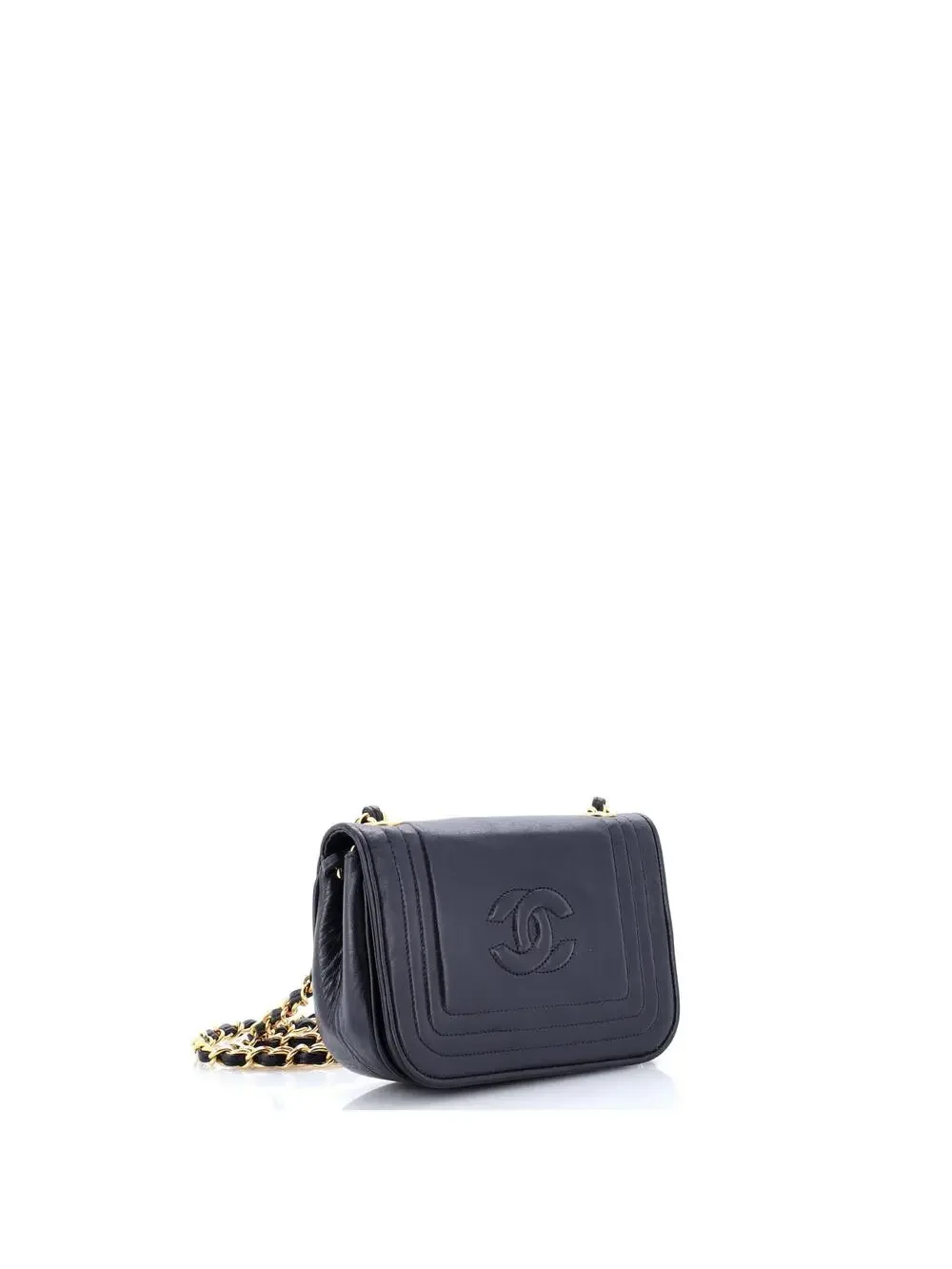 Chanel Vintage Cc Stitch Flap Bag #334907C20B